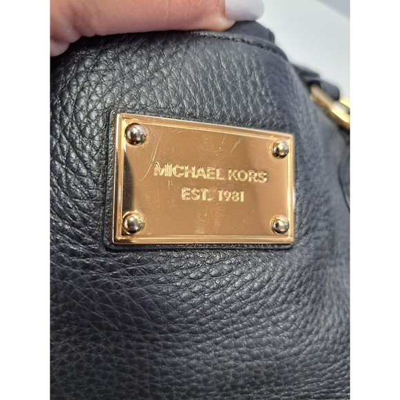 MICHAEL KORS Large Black Leather Studded Buckle Handbag/Shoulder Strap Tote Chic - Picture 7 of 14